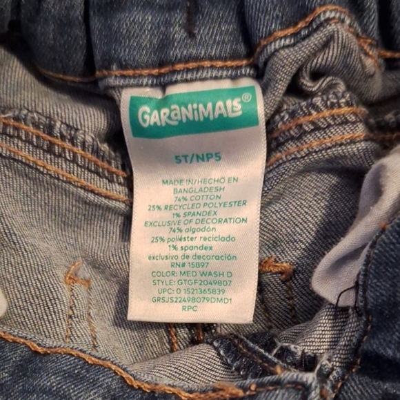 Garanimals size 5T jeans - Picture 3 of 4